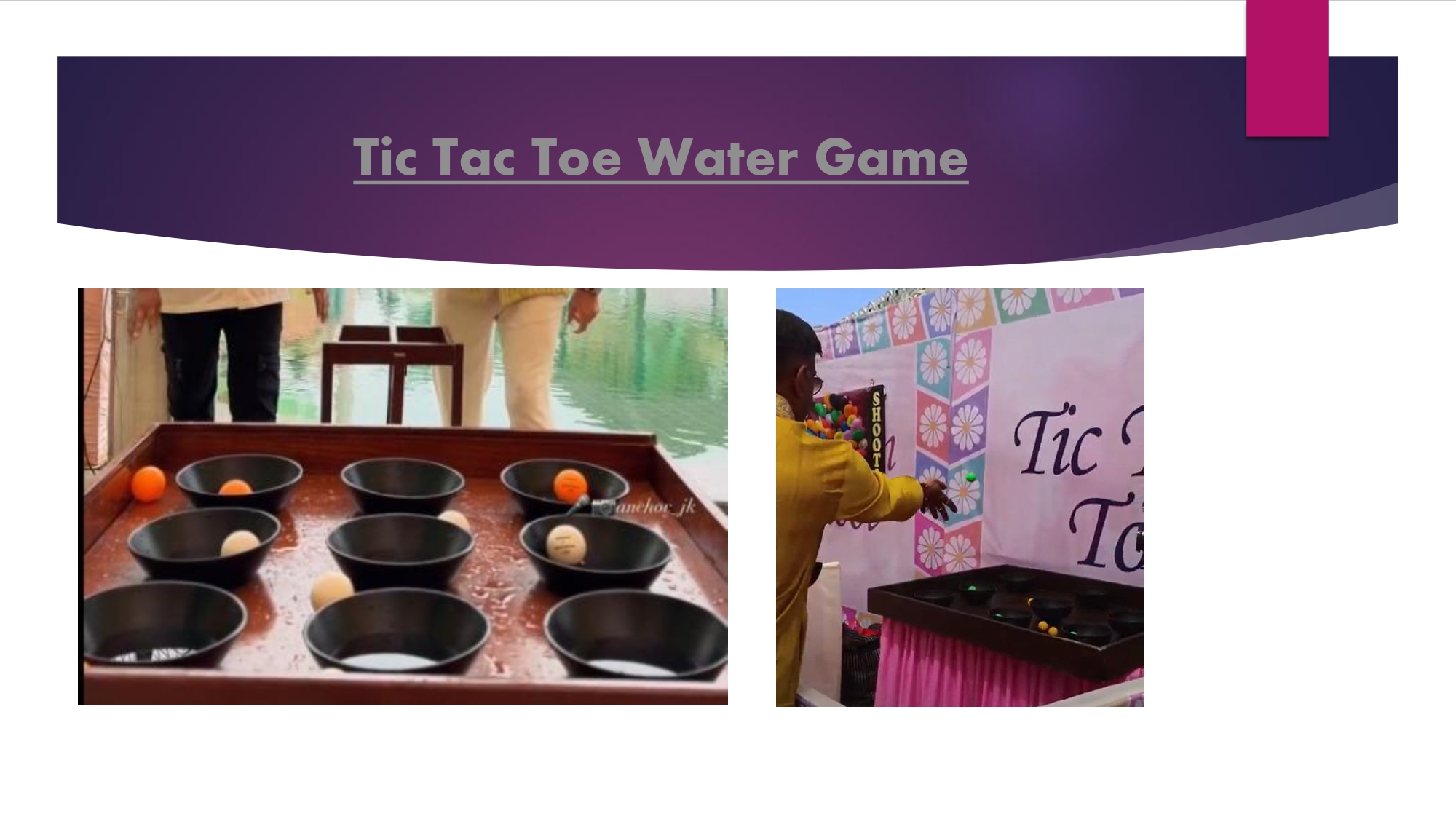 Tic Tac Toe Water Game - wooden carnival game rental India - Ahmedabad Event Management